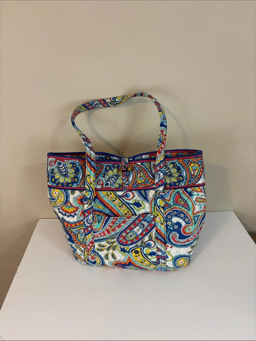 Vera Bradley Marina Paisley Large Tote Bag Retired Print